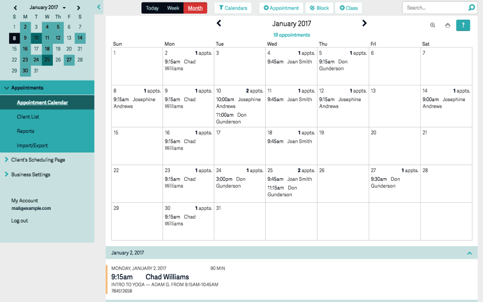 Actuity scheduling software