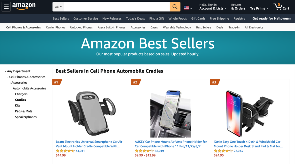 Trending Car Phone Holders on Amazon