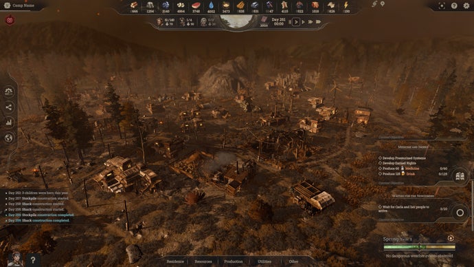 A zoomed out view of the muddy town in New Cycle